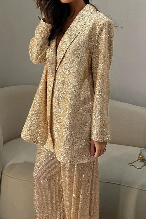 Jasper Sequined Suit Jacket and Trousers Set