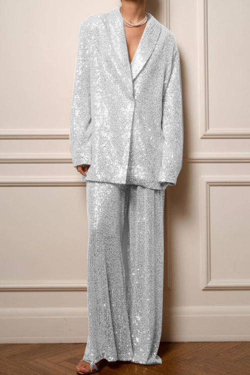 Jasper Sequined Suit Jacket and Trousers Set
