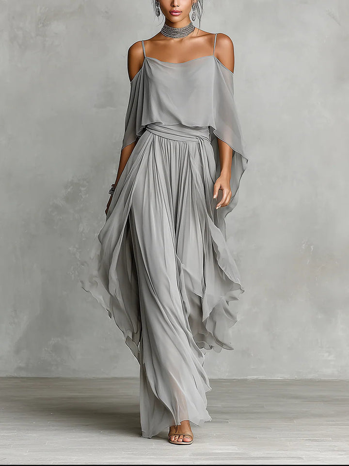 Samantha Chiffon Camisole and Trousers Set