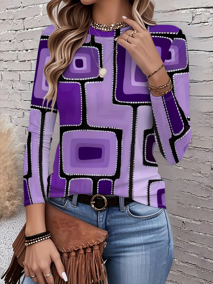 Skylar | Abstract Art Long Sleeve T-Shirt