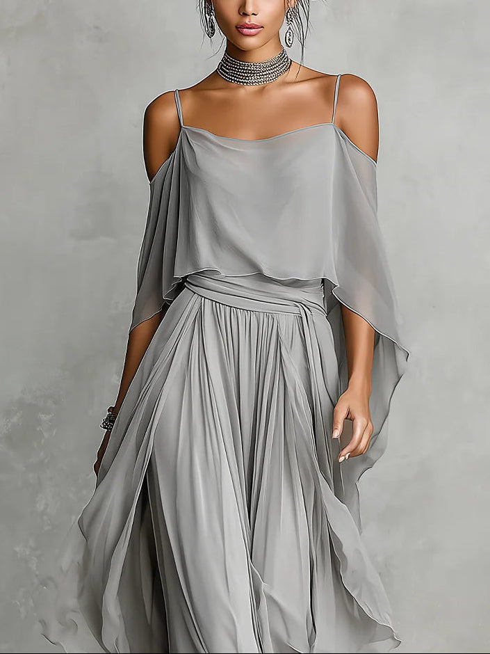 Samantha Chiffon Camisole and Trousers Set
