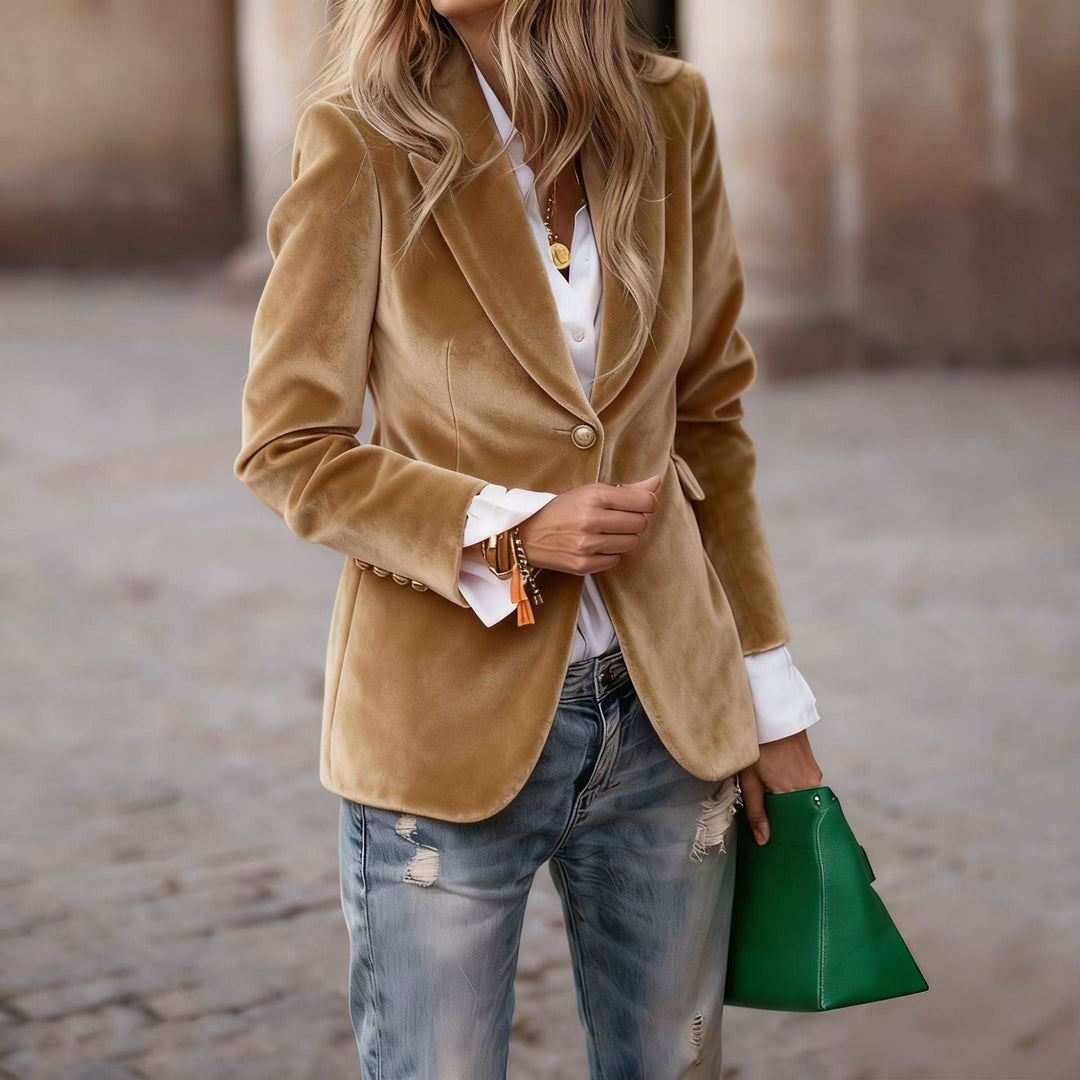 Vincent Velvet Slim-fit Suit Jacket