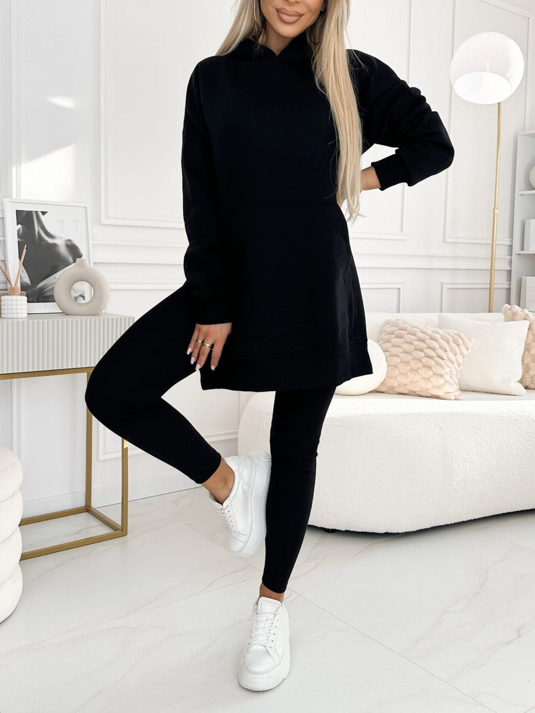 Sienna Solid Color Hoodie and Lined Leggings Set