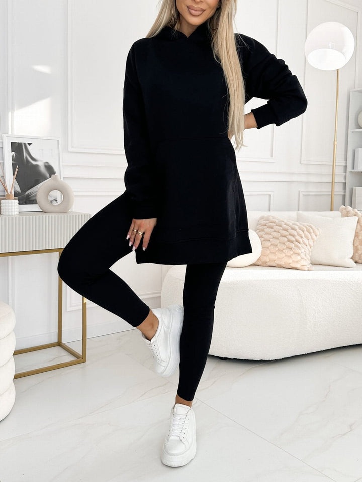 Sienna Solid Color Hoodie and Lined Leggings Set