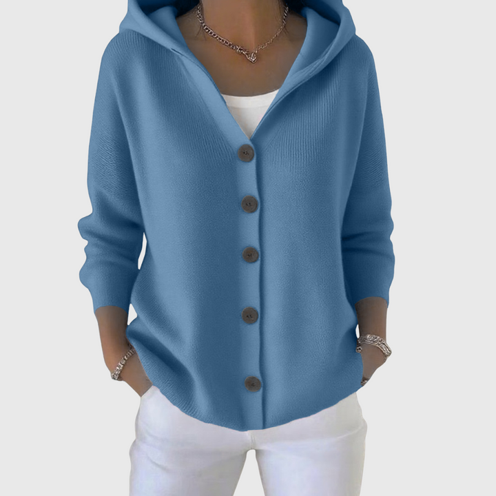 Pippa | Button-Up Hooded Cardigan for Women