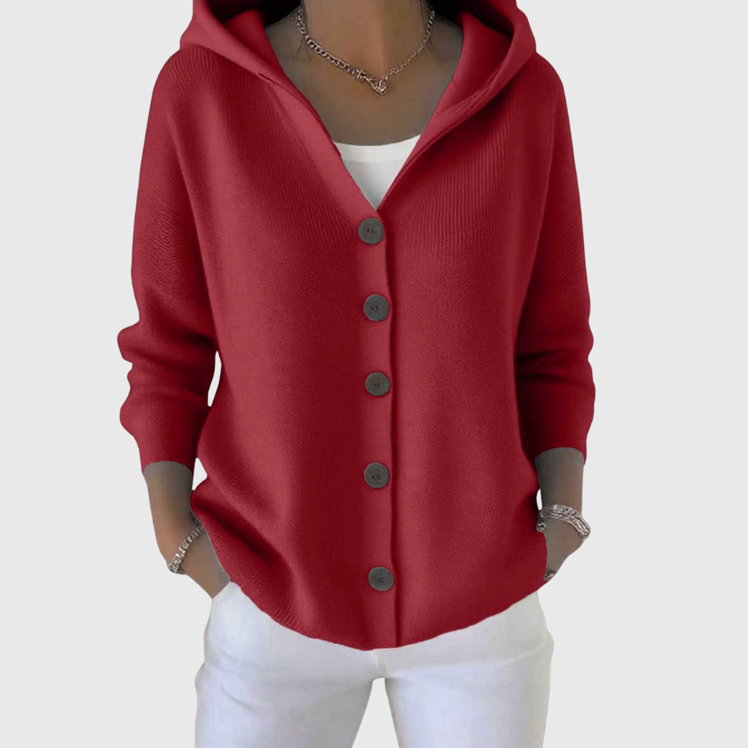 Pippa | Button-Up Hooded Cardigan for Women