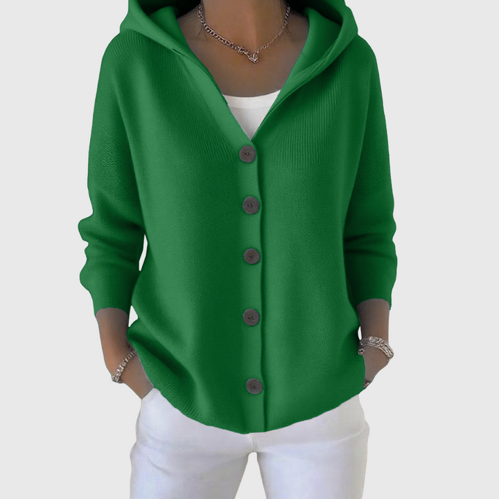 Pippa | Button-Up Hooded Cardigan for Women