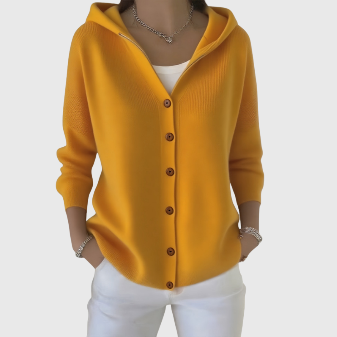 Pippa | Button-Up Hooded Cardigan for Women
