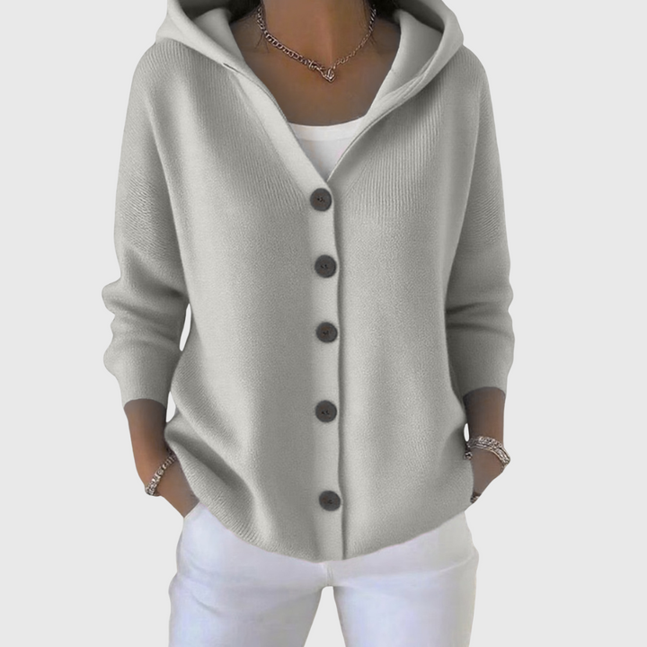 Pippa | Button-Up Hooded Cardigan for Women