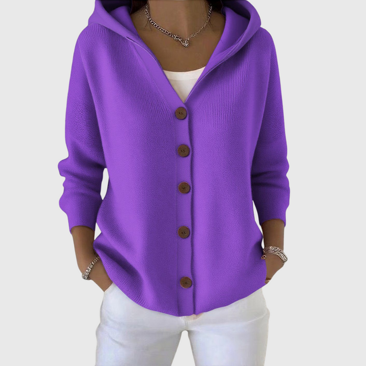Pippa | Button-Up Hooded Cardigan for Women