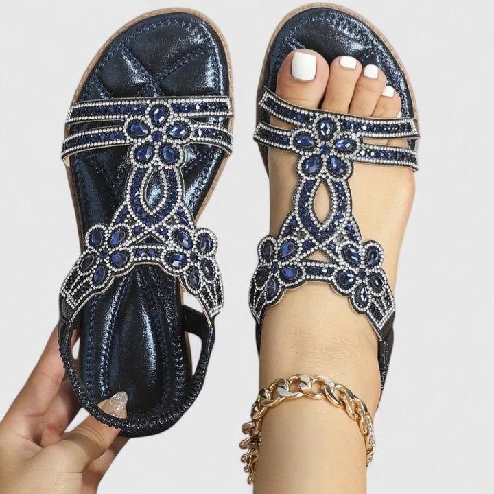 Agnese | Sandals with Embellished T-Strap for Women
