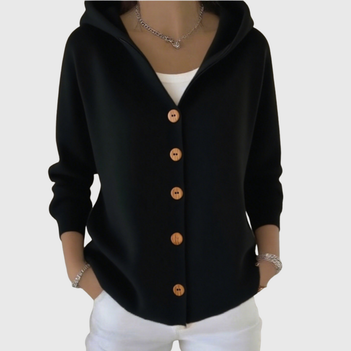 Pippa | Button-Up Hooded Cardigan for Women