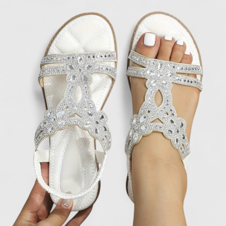 Agnese | Sandals with Embellished T-Strap for Women