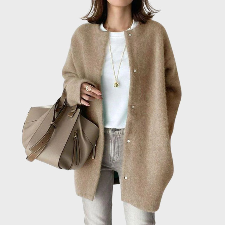 Women's Button Front Knit Cardigan – Soft Classic Long Sleeve Cardigan