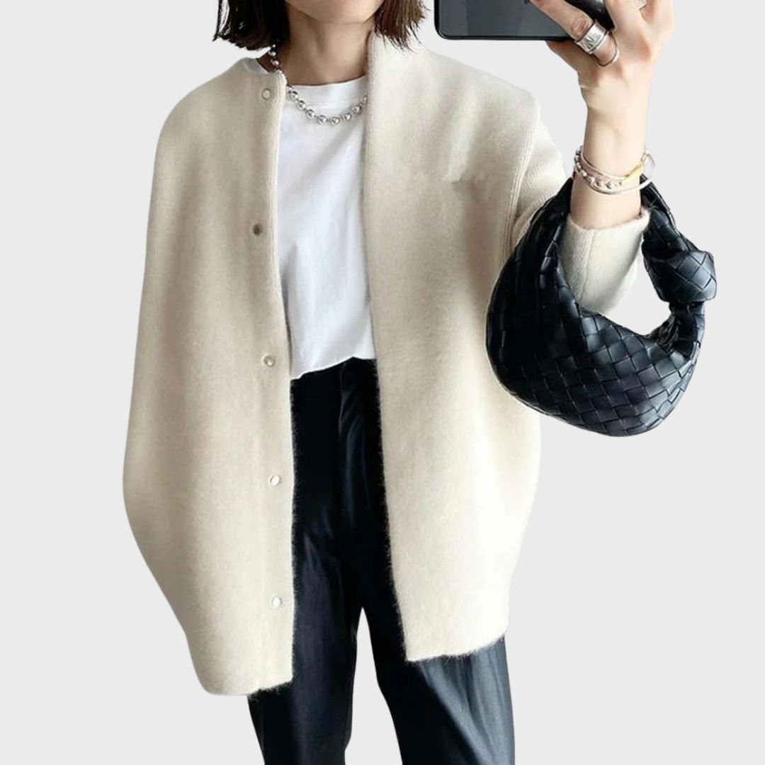 Women's Button Front Knit Cardigan – Soft Classic Long Sleeve Cardigan