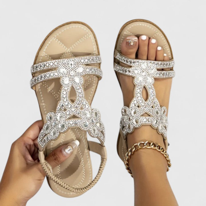 Agnese | Sandals with Embellished T-Strap for Women