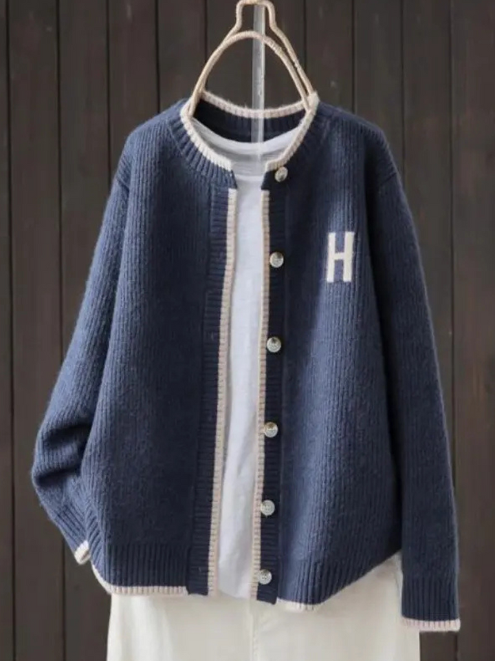 Larisa | Button-Down Ribbed Knit Cardigan for Women