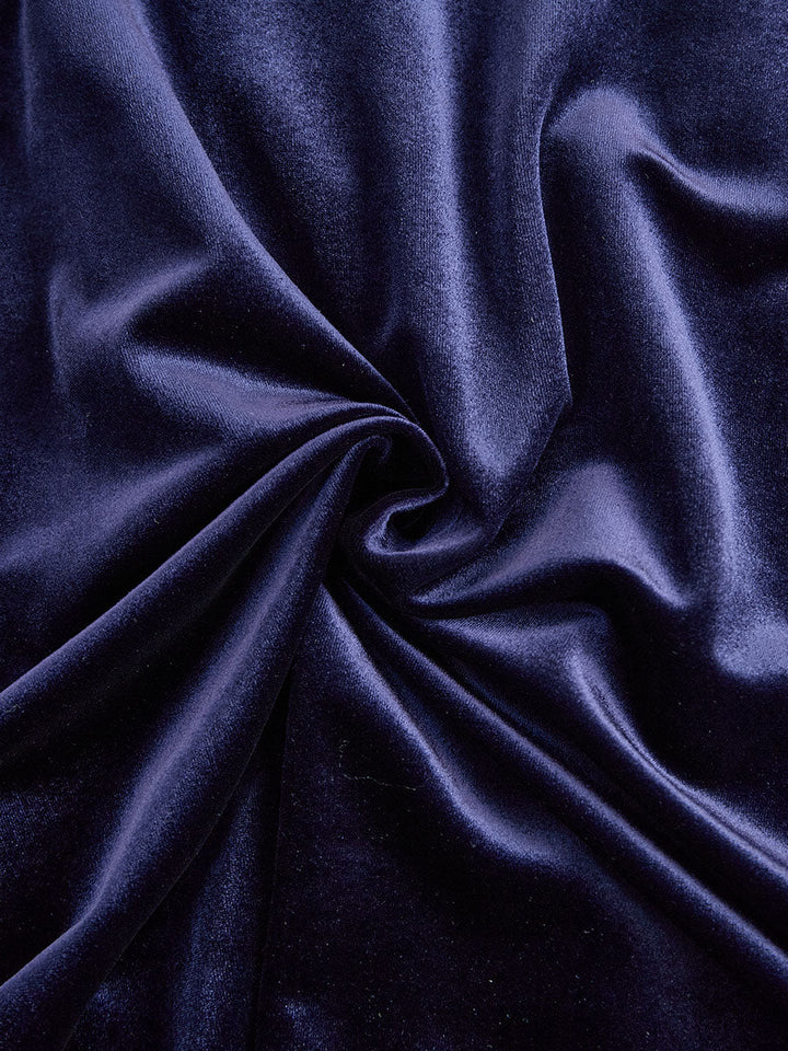 Liora™ | Navy Blue Midi Dress with Long Sleeves
