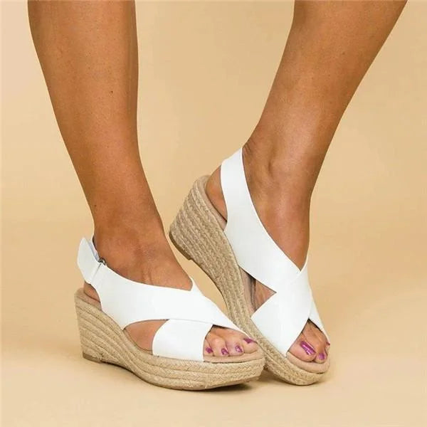 Cherie | Platform Open Toe Espadrille Sandals for Women