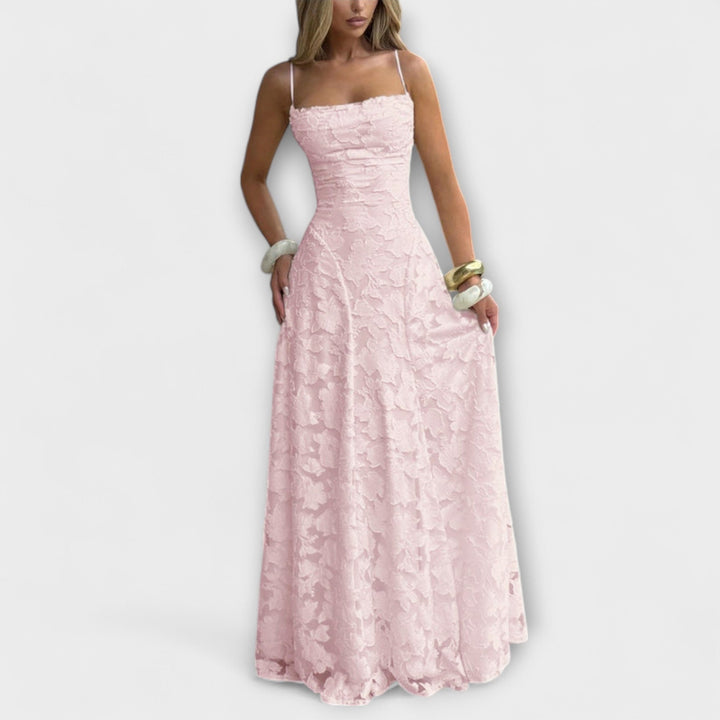 Emberly - Elegant Jacquard Maxi Dress