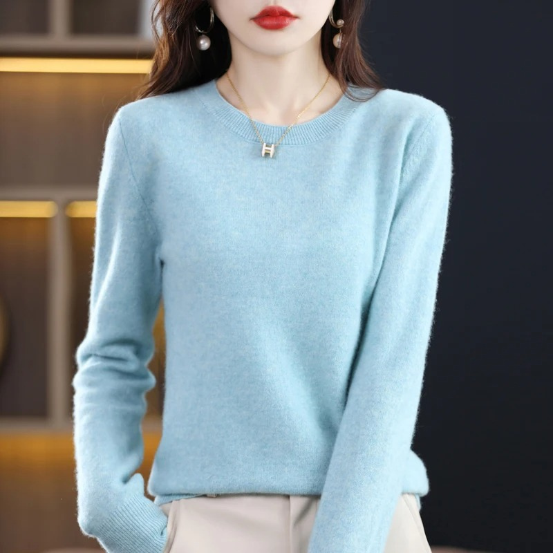 Women's Everyday Crew Neck Sweater – Soft Long Sleeve Knit Pullover