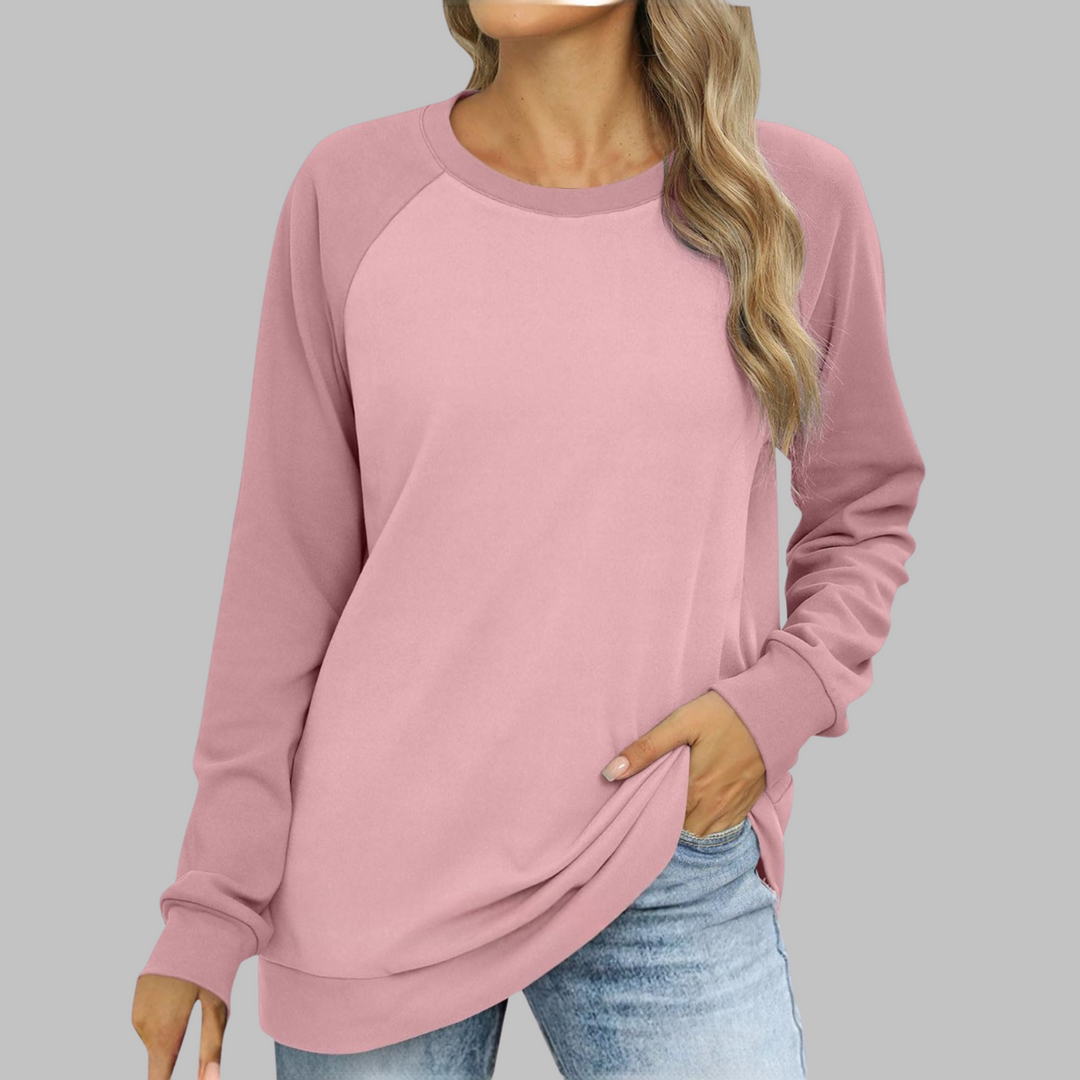Women's Colorblock Crewneck Sweatshirt Long Sleeve Raglan Casual Pullover Top