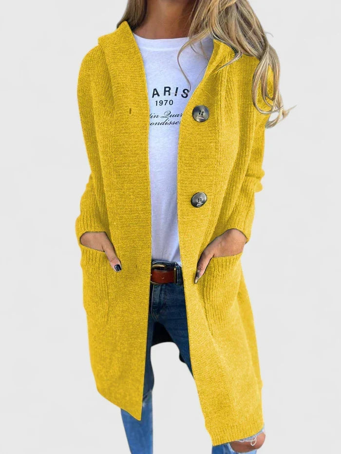 Giulyanrah | Women's Ribbed Knit Duster Cardigan, Longline Collared Button-Front – Casual Layering