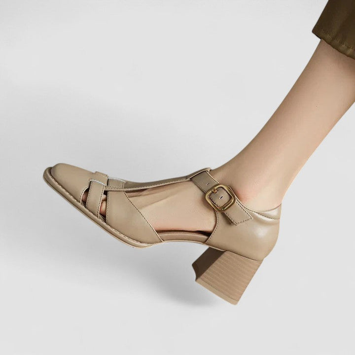 ELIANA | ORTHOPEDIC T-STRAP BLOCK HEELS