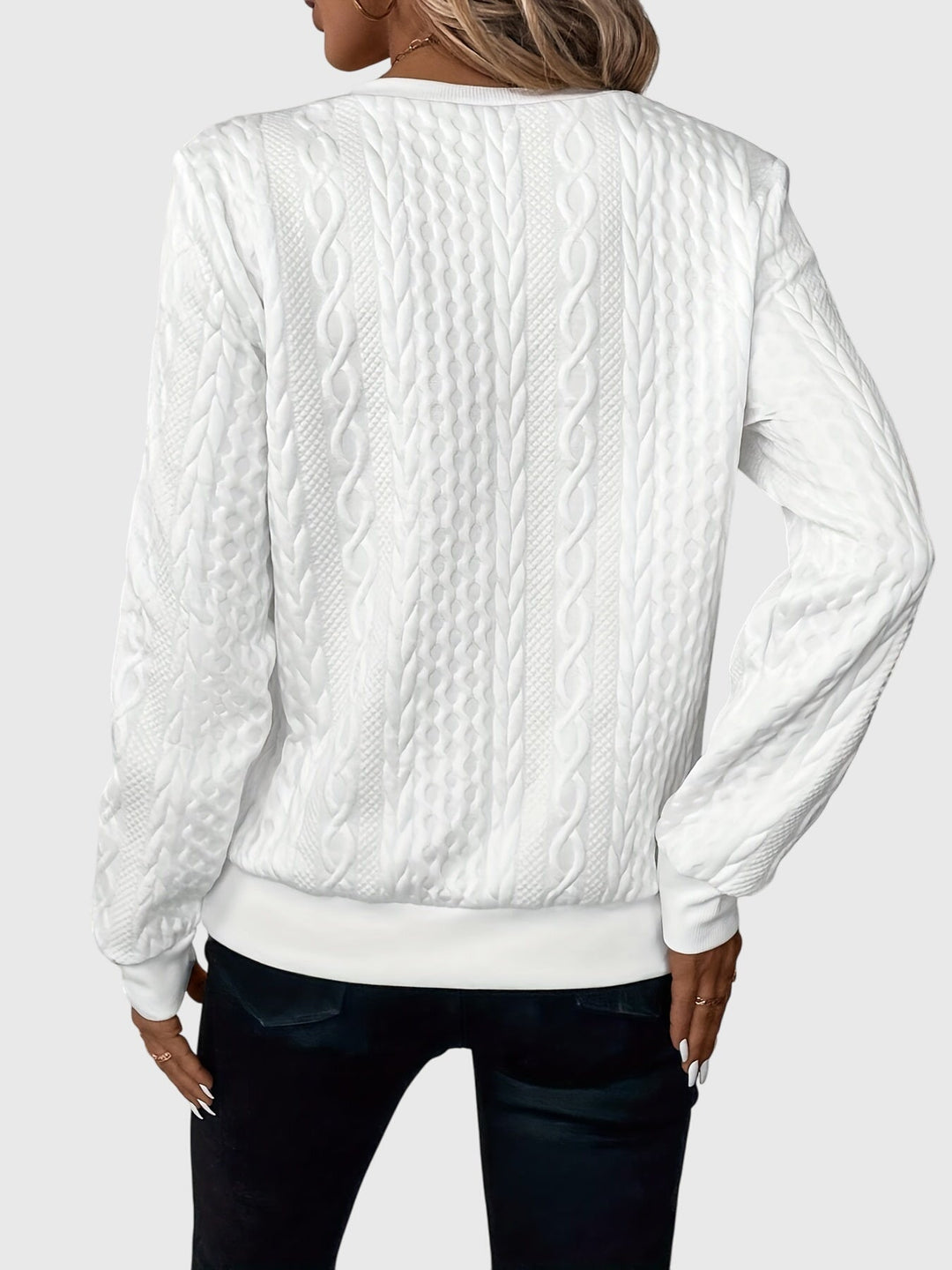 Nora | Women's Cable Knit Quarter-Zip Sweater