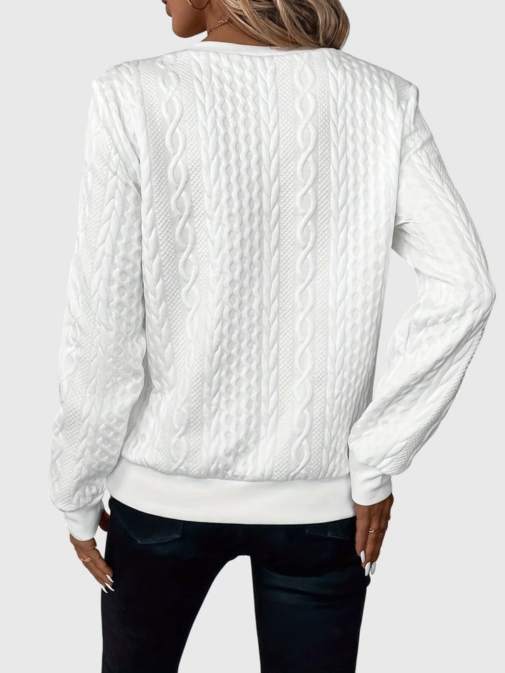 Nora | Women's Cable Knit Quarter-Zip Sweater
