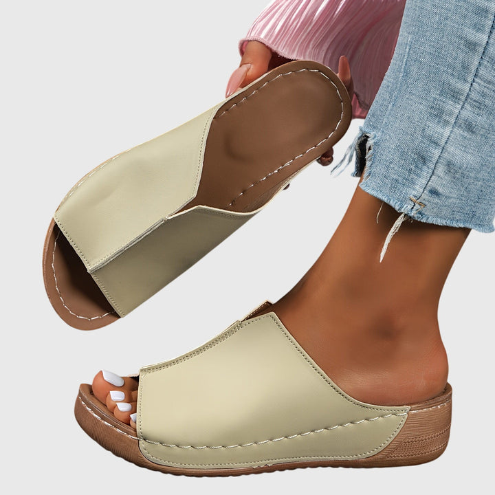 Kira | Open Toe Platform Slide Sandals for Women