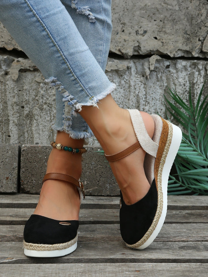 Ruby | Platform Ankle Strap Espadrille Sandals for Women
