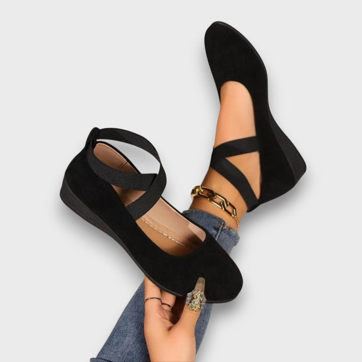 Avril - Criss-Cross Wedge Shoes