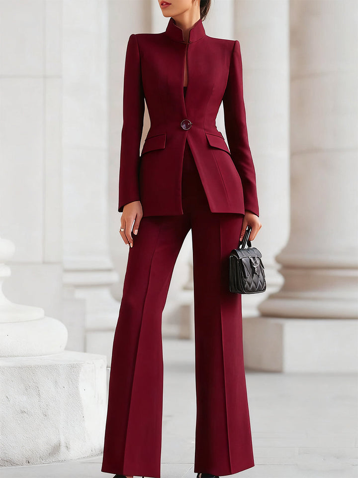 Rachael | Long Sleeve Flared Trouser Suit Set for Women