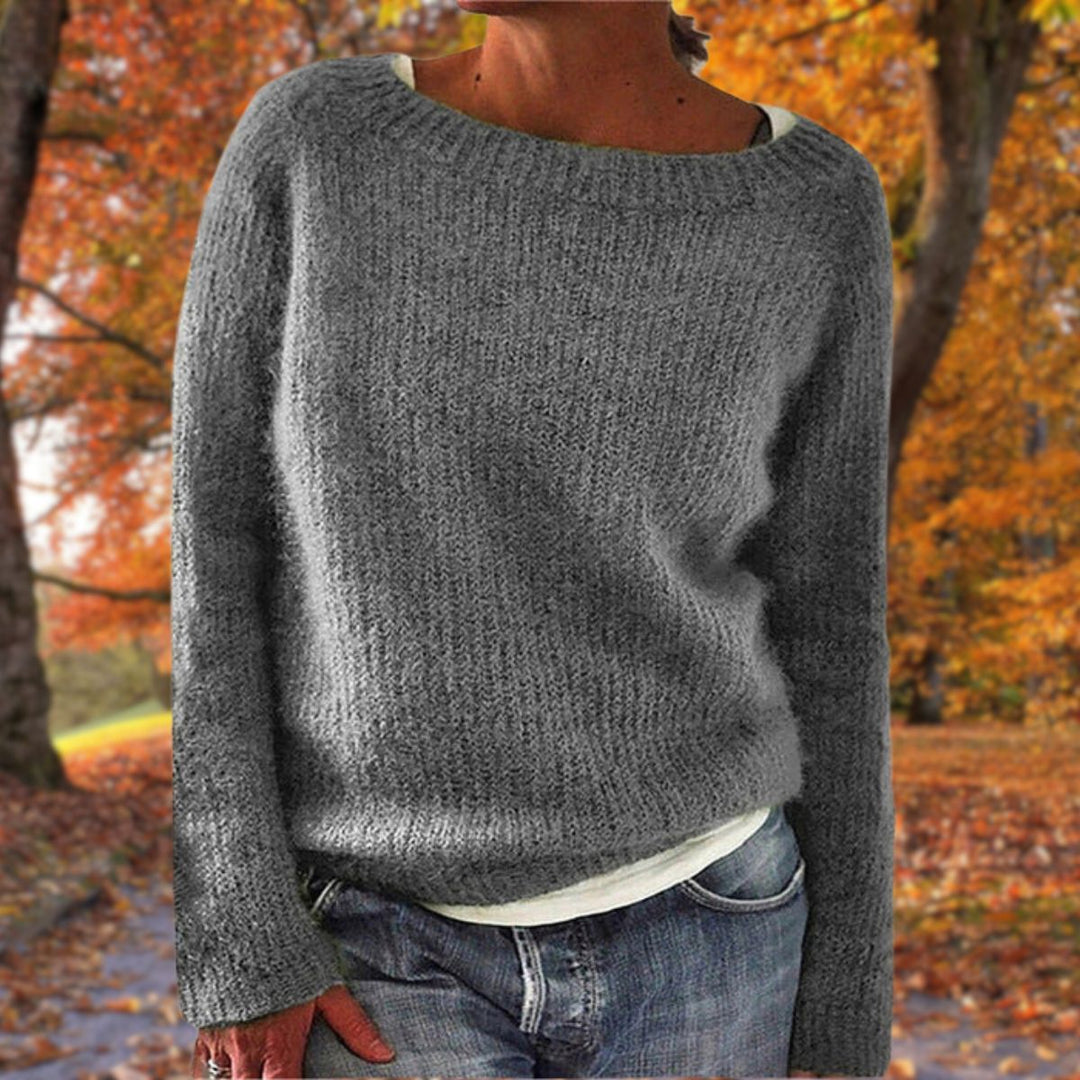 Sylvie | Women's Boat Neck Layered Knit Sweater