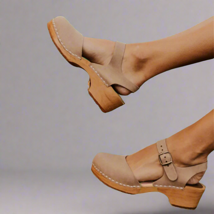 Joy | Platform Ankle Strap Clogs for Women