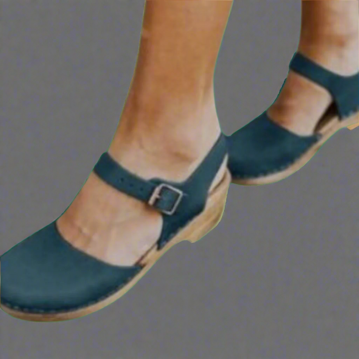 Joy | Platform Ankle Strap Clogs for Women