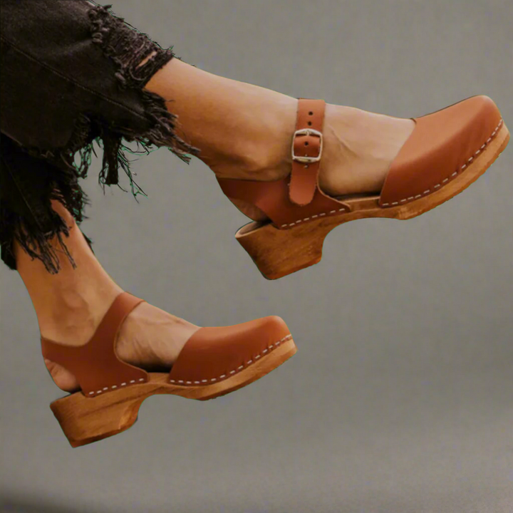 Joy | Platform Ankle Strap Clogs for Women