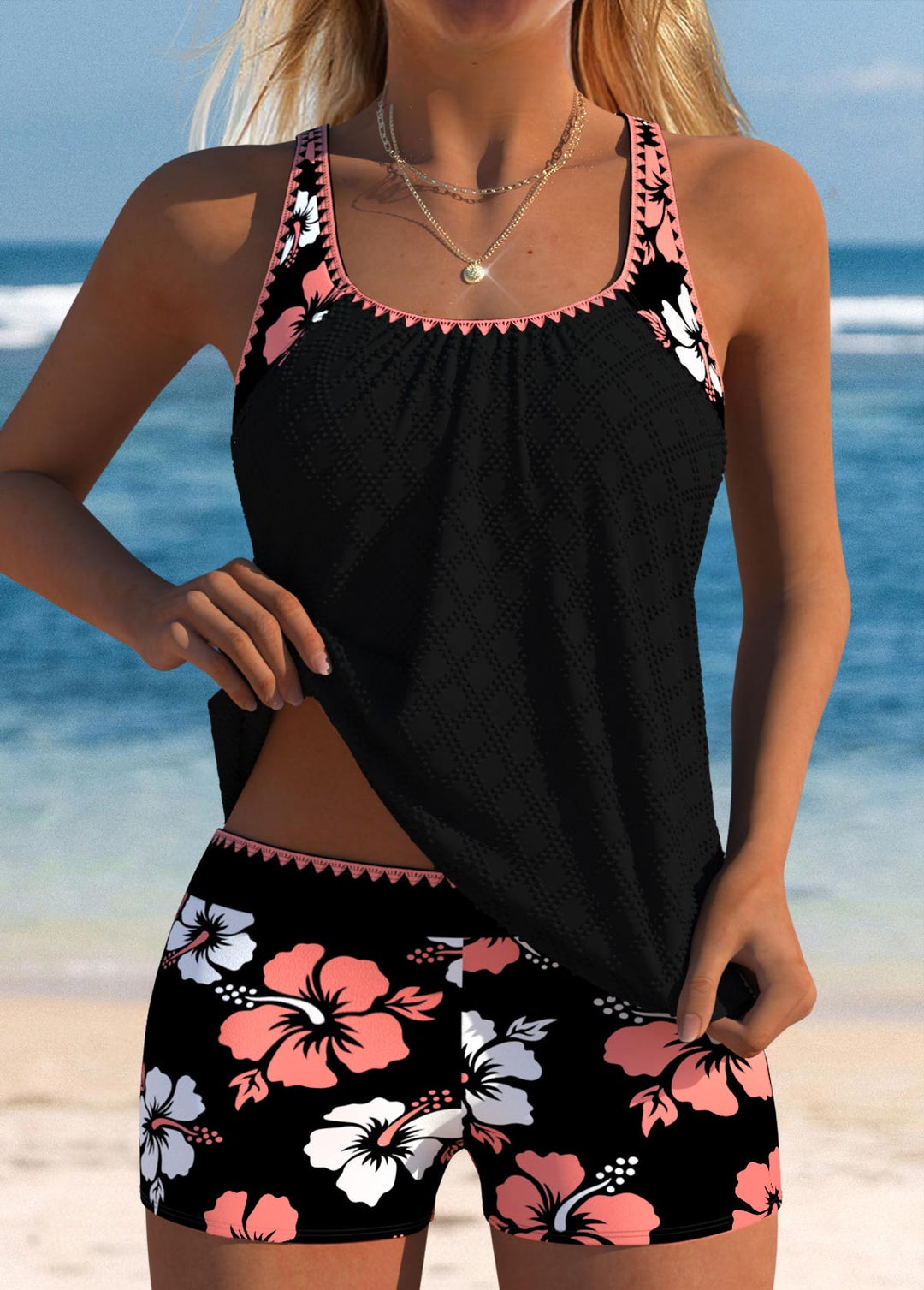 AUDREY | FLORAL PRINT TANKINI SET