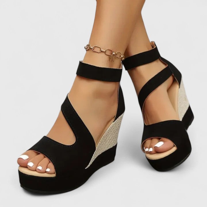 Carey | Open Toe Wedge Sandals for Women