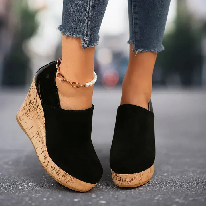 Augusta | Platform Wedge Ankle Booties for Women