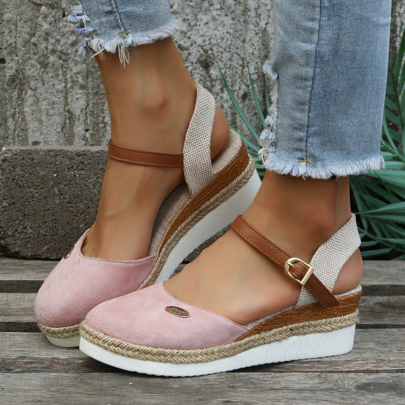 Ruby | Platform Ankle Strap Espadrille Sandals for Women