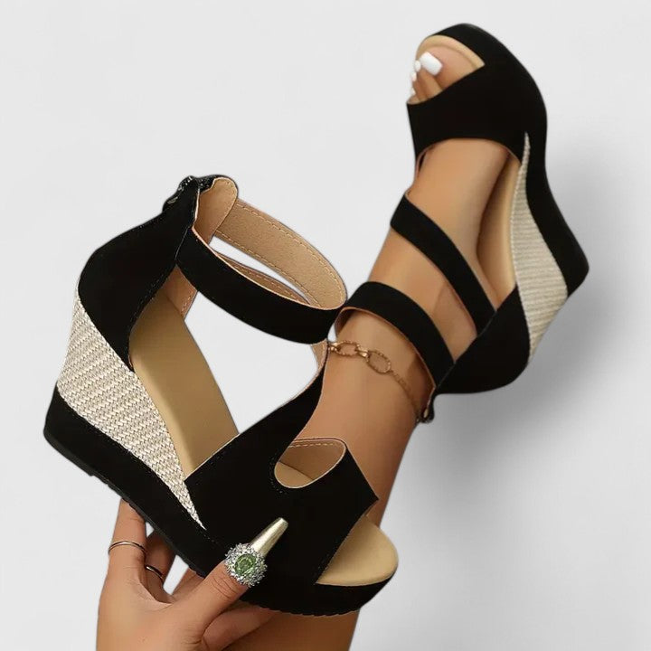Carey | Open Toe Wedge Sandals for Women