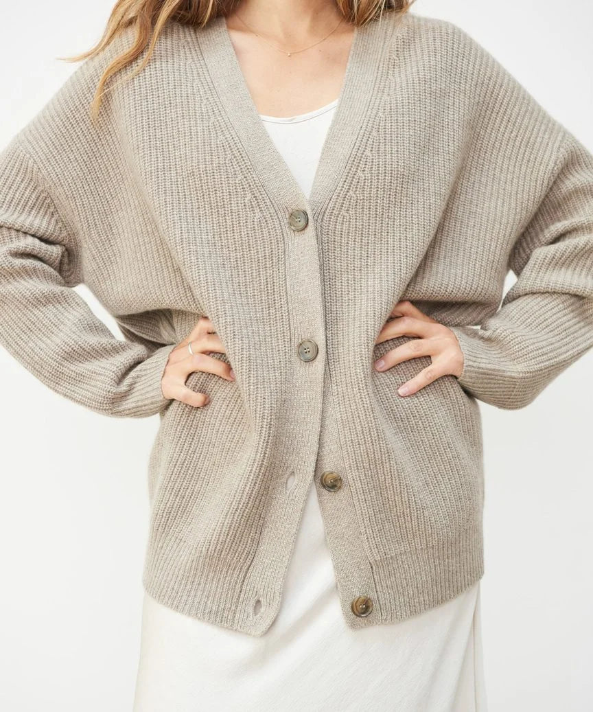 Women's Classic V-Neck Knit Cardigan – Soft Button Front Cardigan