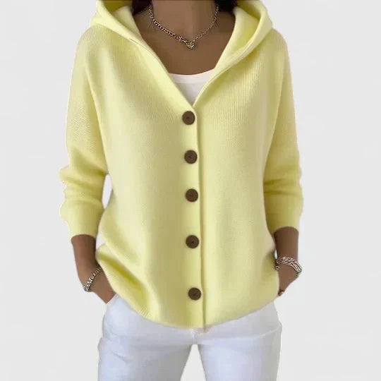 Pippa | Button-Up Hooded Cardigan for Women