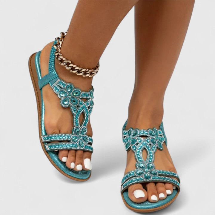 Agnese | Sandals with Embellished T-Strap for Women