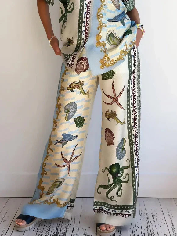 Marina Deep Sea Floral Print Set