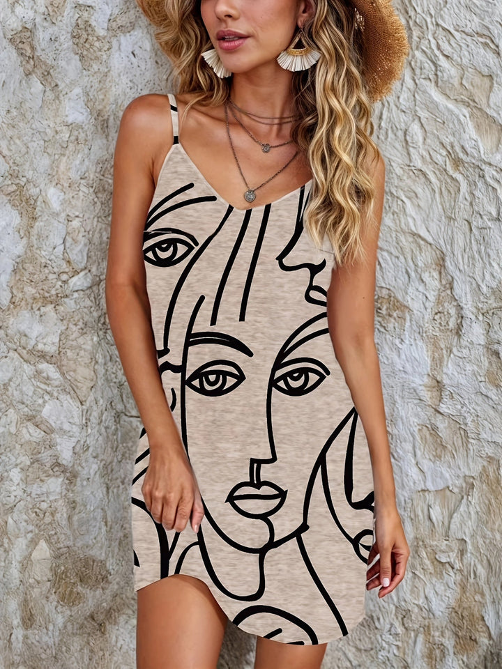 Everly | Portrait Dress with Spaghetti Straps