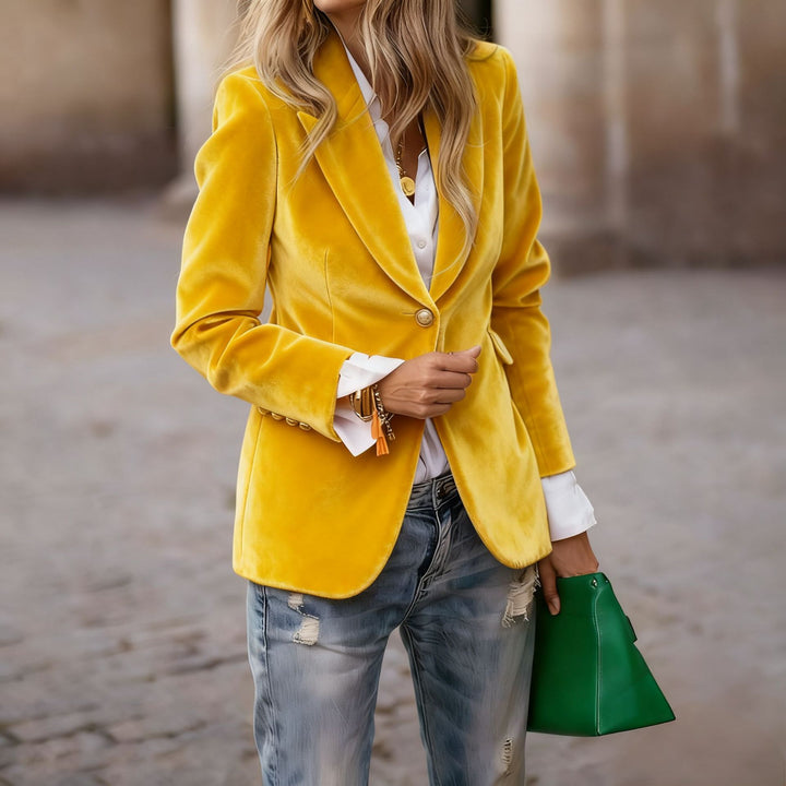 Vincent Velvet Slim-fit Suit Jacket