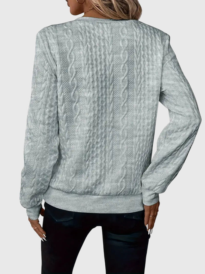 Nora | Women's Cable Knit Quarter-Zip Sweater